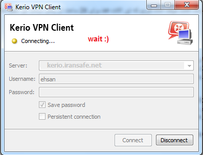 kerio vpn3 - آموزش اتصال به سرویس کریو