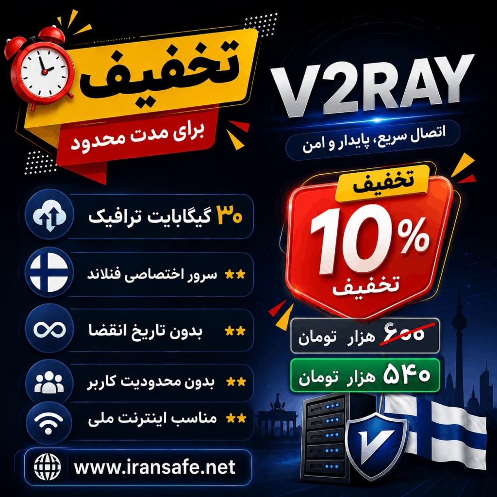 V2Ray فنلاند ۱۰٪ تخفیف | سرور اختصاصی پرسرعت ایرانسیف