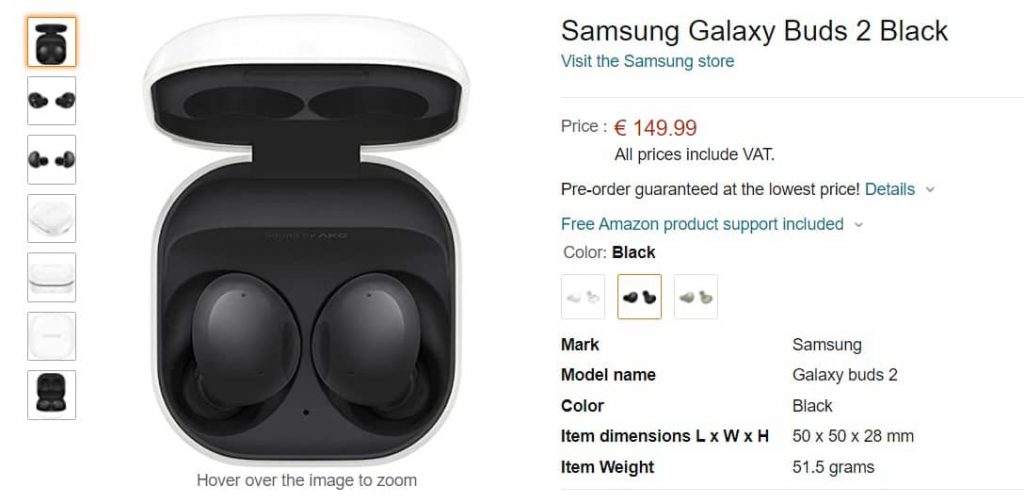 Samsung Galaxy Buds2 1024x503 - تصاویر و قیمت گلکسی بادز ۲ لو رفت