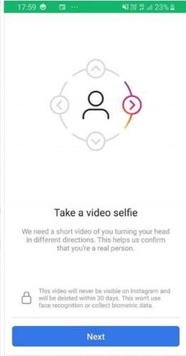 Instagrams Video Selfie Verification Error - سلفی ویدیویی؛ راهکار جدید اینستاگرام برای مقابله با اکانت های جعلی