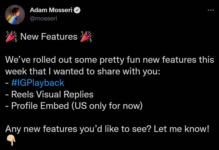 adam mosseri - ۳ قابلیت جدید و کاربردی به اینستاگرام آمد